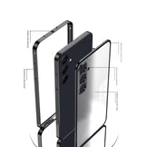 Samsung Galaxy A56 5G Aluminium Metal Bumper Shield Transparent Back Case
