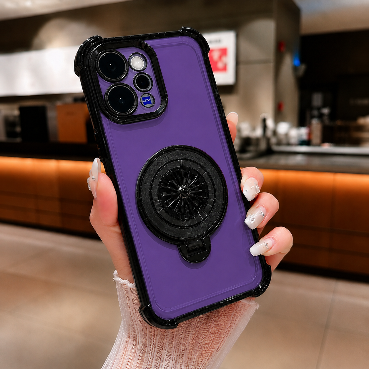 Vivo V70 5G Premium Anti-Drop Stress Buster Rotating Wheel Case