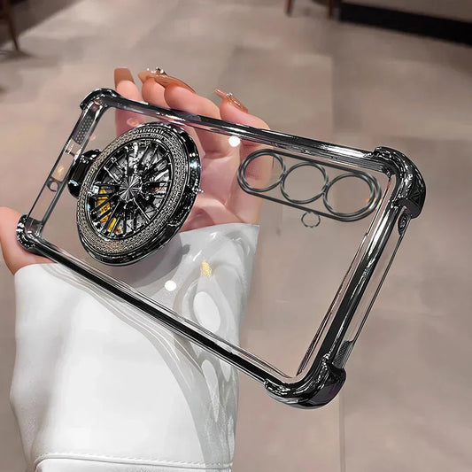 Samsung Galaxy M56 5G Premium Stress Buster Wheel Rotating Shockproof Airbags Case