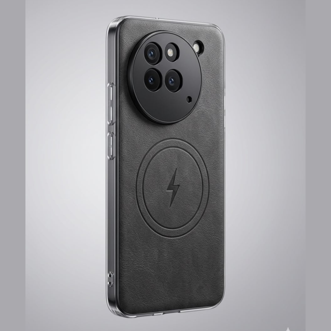 Nothing Phone 3a Pro Luxury Leather Case with MagSafe Charging & Clear Bumpers