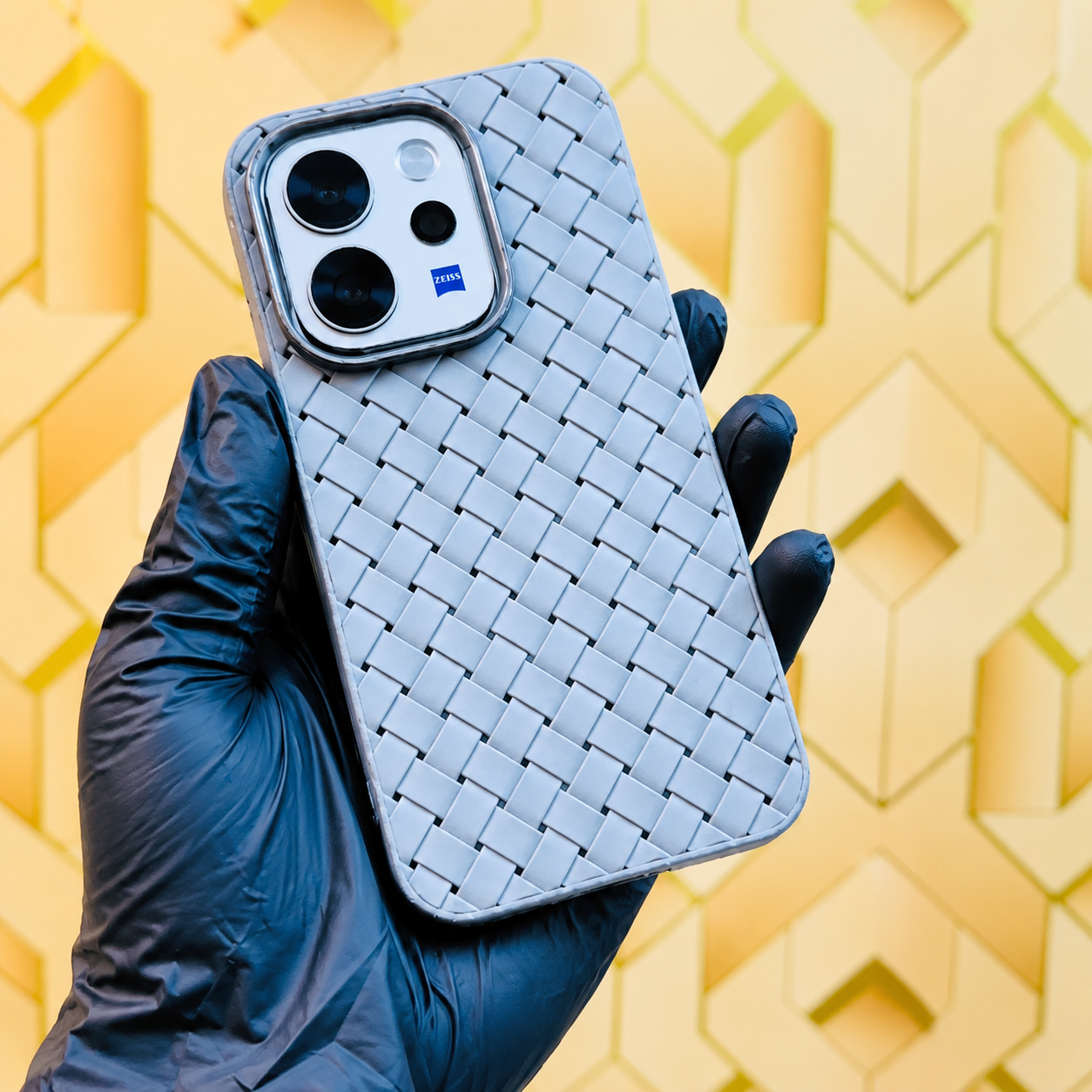 Vivo V70 5G Luxury Weave Breathable Cooling Matte Soft Silicone Grid Case