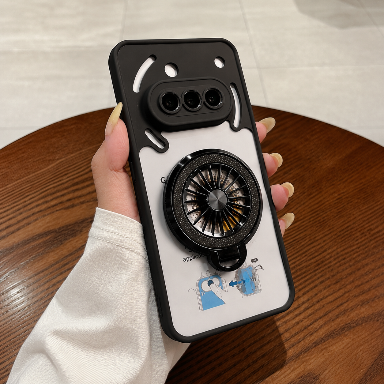 Nothing Phone 3a 5G Rotating Stress Relief Wheel Shockproof Back Cover