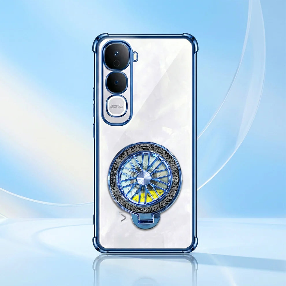 Vivo Y400 Pro 5G Premium Stress Buster Wheel Rotating Shockproof Airbags Case