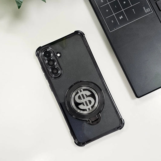 Samsung Galaxy M56 5G Four Corner Airbags 100% Original Astro Money Magnet Rotating Dollar Case