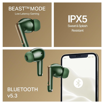 Boat Airdopes 141 Elite ANC, ANC(~35dB), 4Mics ENx Tech, 42H Battery, Fast Charge Wireless Earphones with mic