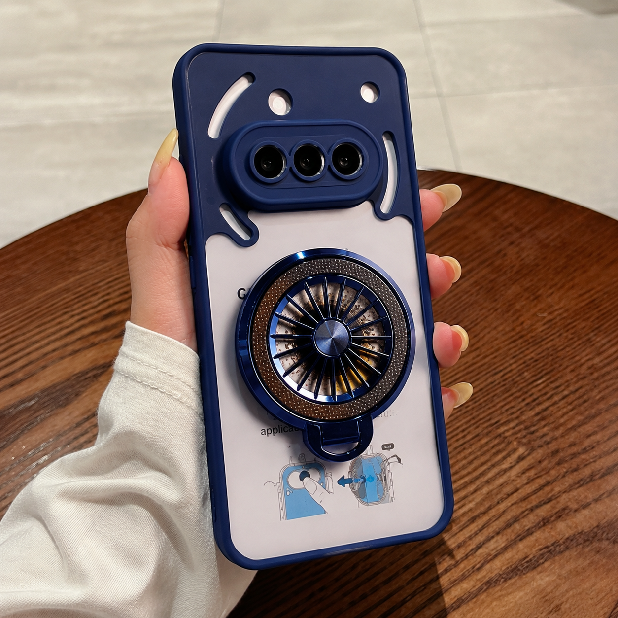 Nothing Phone 3a 5G Rotating Stress Relief Wheel Shockproof Back Cover