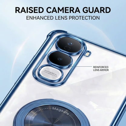 Vivo Y400 Pro 5G Luxury Four Corner Invincible Bracket Ring Stand Case
