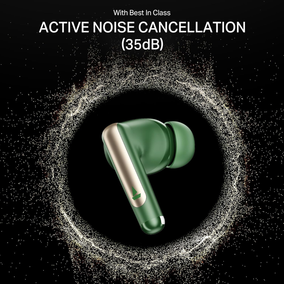 Boat Airdopes 141 Elite ANC, ANC(~35dB), 4Mics ENx Tech, 42H Battery, Fast Charge Wireless Earphones with mic