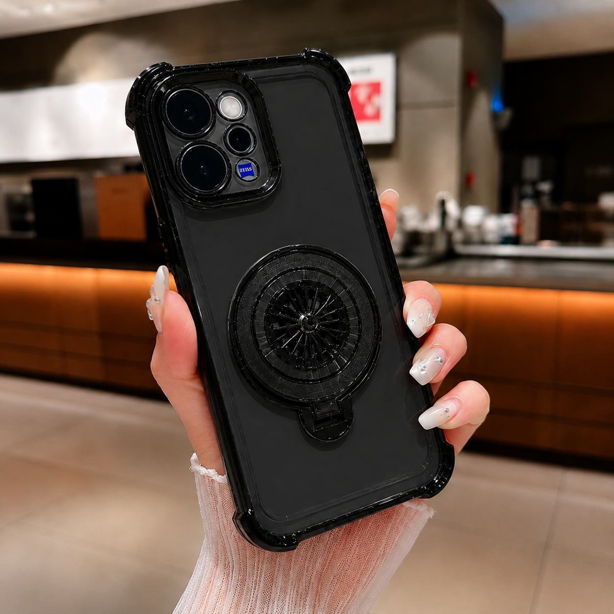 Vivo V70 5G Premium Anti-Drop Stress Buster Rotating Wheel Case