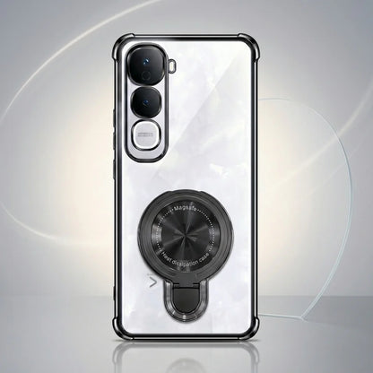 Vivo Y400 Pro 5G Luxury Four Corner Invincible Bracket Ring Stand Case