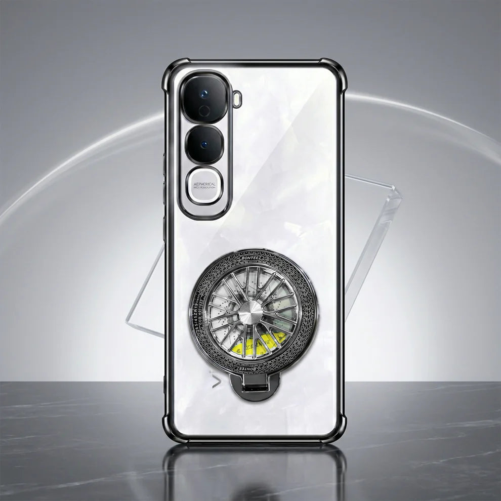 Vivo Y400 Pro 5G Premium Stress Buster Wheel Rotating Shockproof Airbags Case
