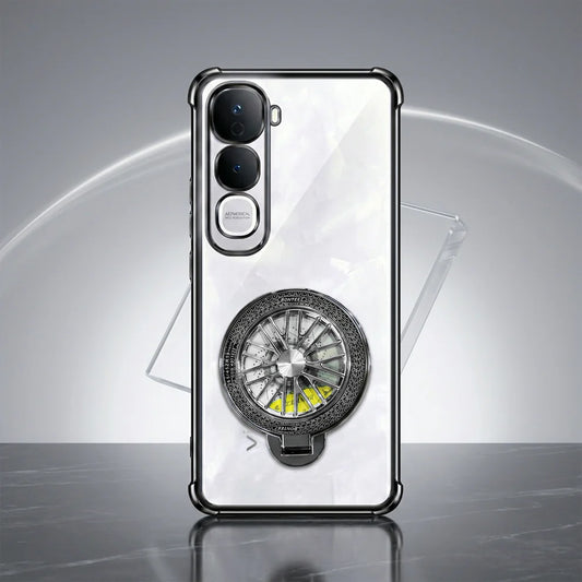 Vivo Y400 Pro 5G Premium Stress Buster Wheel Rotating Shockproof Airbags Case
