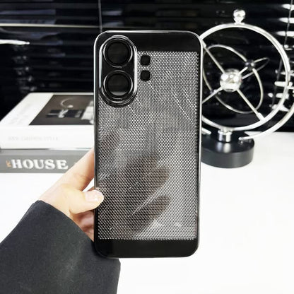 Vivo V60 5G New Mesh Red Electroplated Precision Heat Dissipation Case