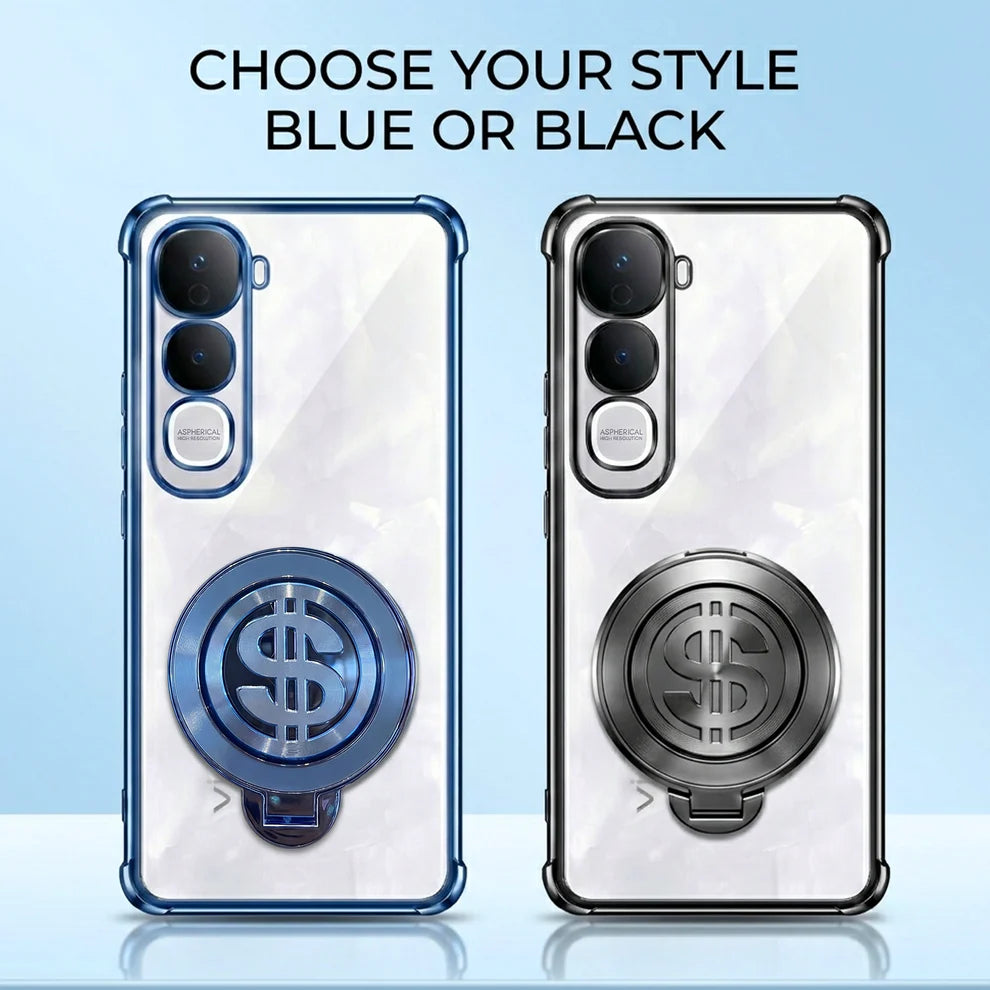 Vivo Y400 Pro 5G Four Corner Airbags 100% Original Astro Money Magnet Rotating Dollar Case