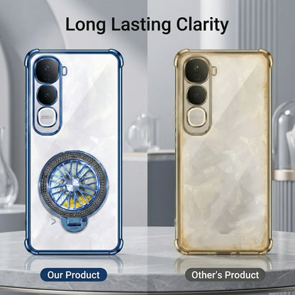Vivo Y400 Pro 5G Premium Stress Buster Wheel Rotating Shockproof Airbags Case