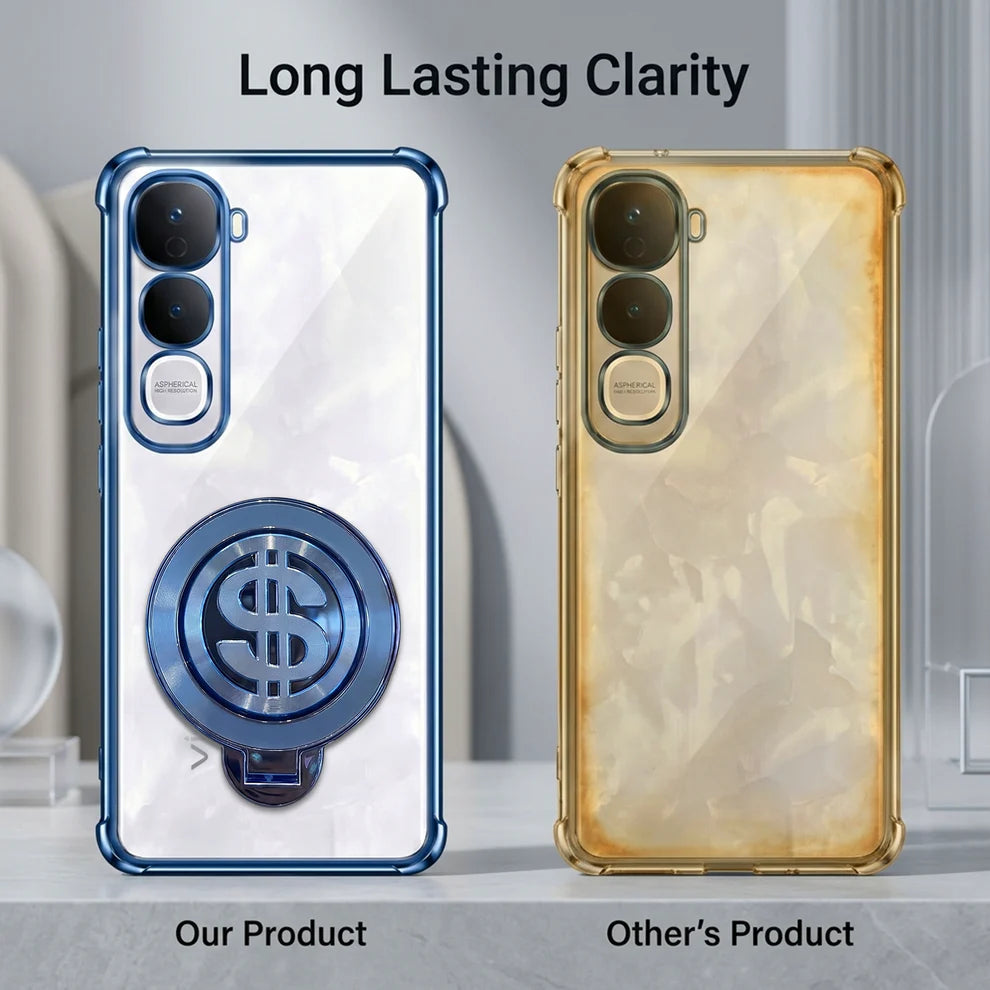 Vivo Y400 Pro 5G Four Corner Airbags 100% Original Astro Money Magnet Rotating Dollar Case