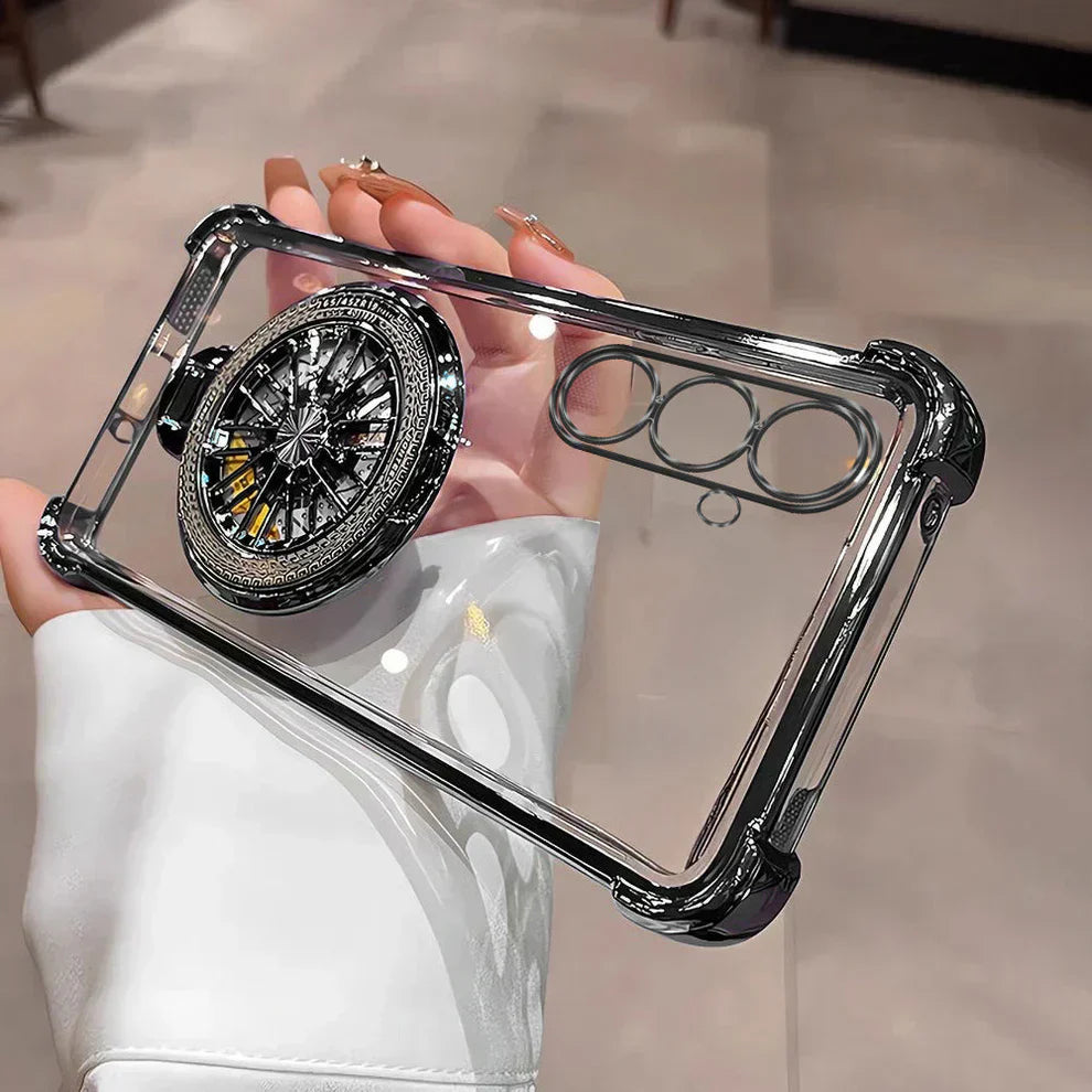 Samsung Galaxy M56 5G Premium Stress Buster Wheel Rotating Shockproof Airbags Case