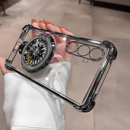 Samsung Galaxy M56 5G Premium Stress Buster Wheel Rotating Shockproof Airbags Case