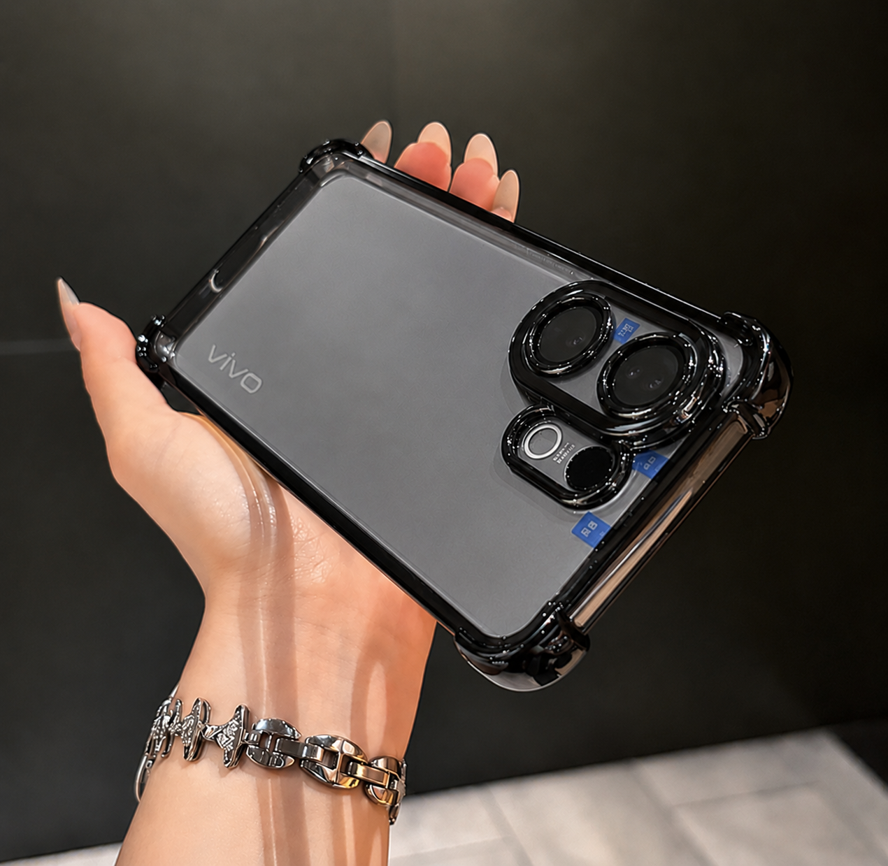 Vivo V60 5G Crystal Clear Airbag Corner Shockproof Back Cover