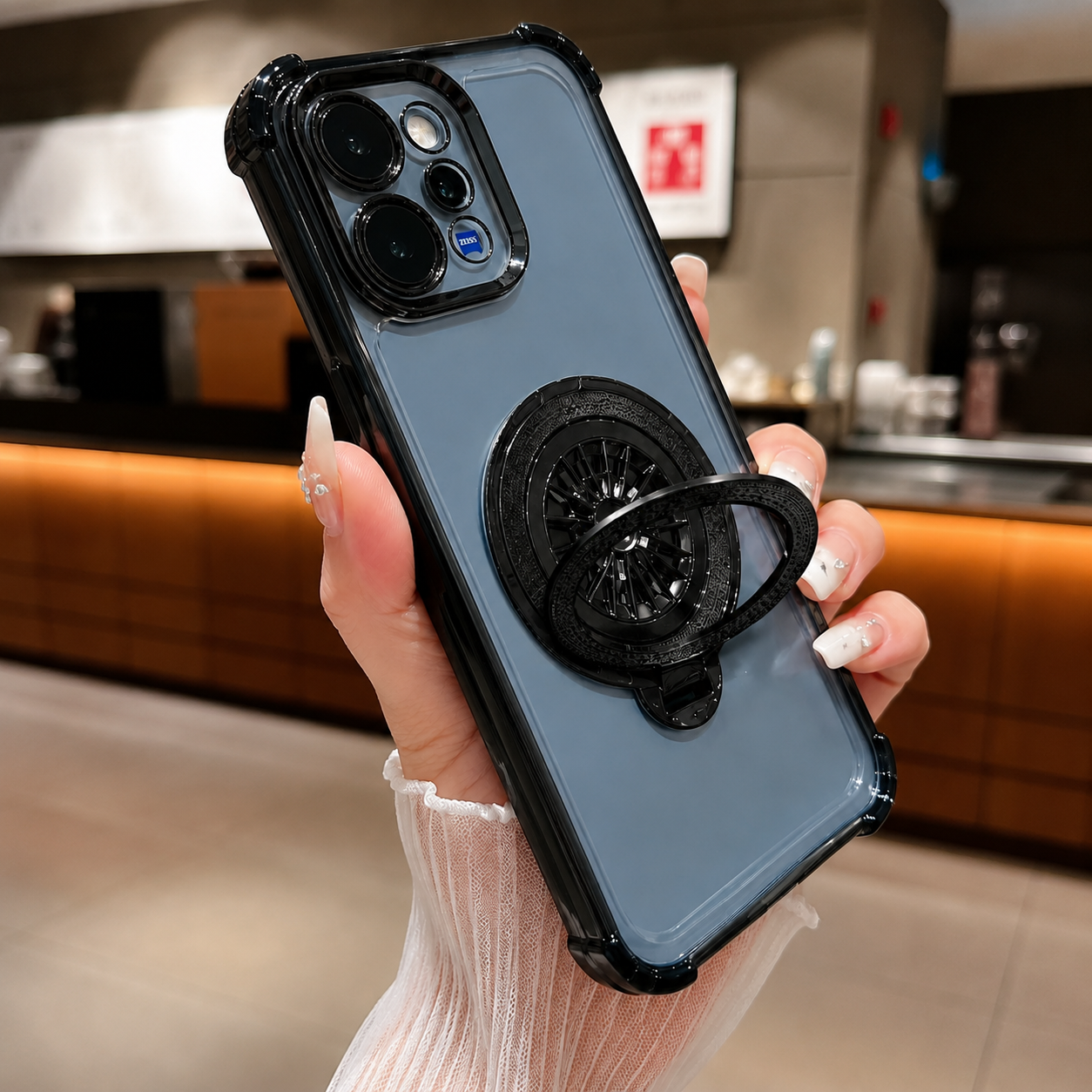 Vivo V70 5G Premium Anti-Drop Stress Buster Rotating Wheel Case
