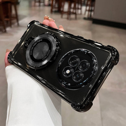 Oppo F31 Pro+ 5G Original Luxury Magnifier Ring Stand Shockproof Airbags Corner Case