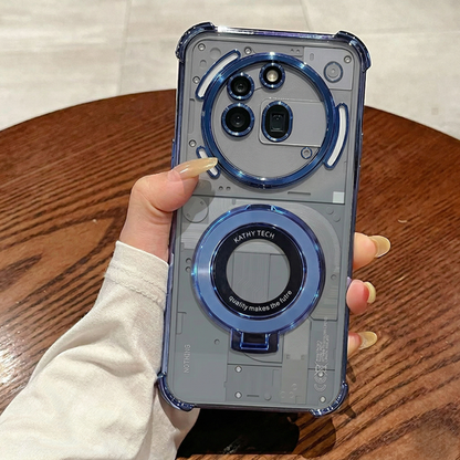Nothing Phone 3a Pro 5G Luxury Four Corner Invincible Bracket Ring Stand Case