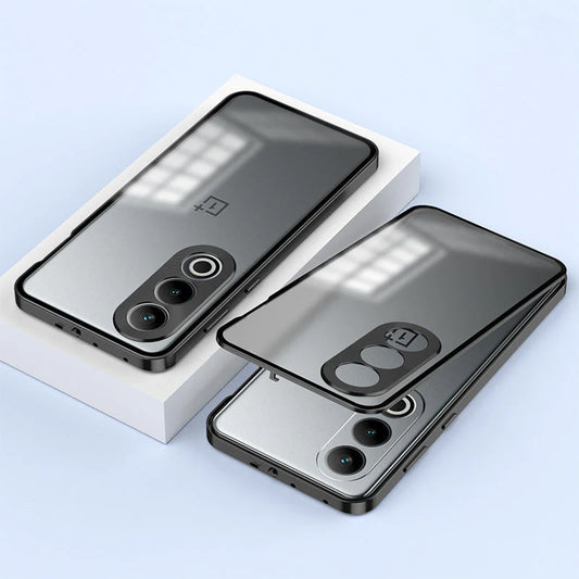 OnePlus Nord CE4 5G Aluminium Metal Bumper Shield Transparent Back Case