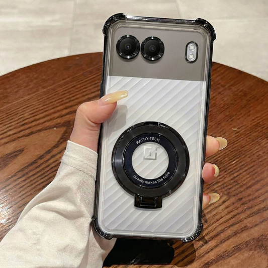 OnePlus Nord 4 5G Original Luxury Magnifier Ring Stand Shockproof Airbags Corner Case