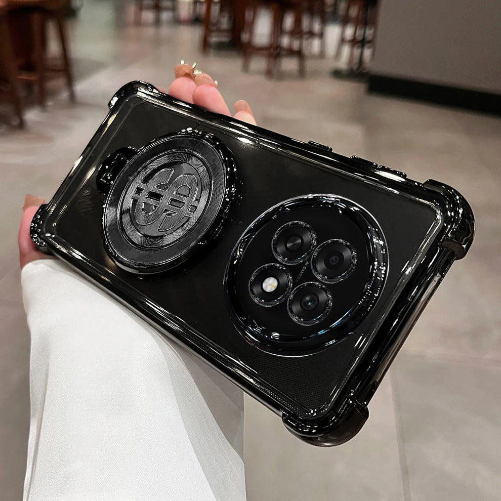 Oppo F31 Pro+ 5G Four Corner Airbags 100% Original Astro Money Magnet Rotating Dollar Case