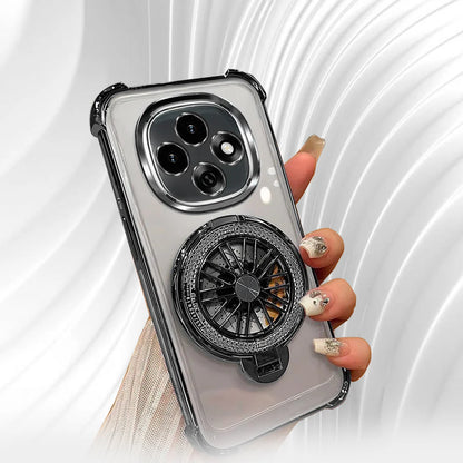Oppo F31 Pro 5G Premium Stress Buster Wheel Rotating Shockproof Airbags Case