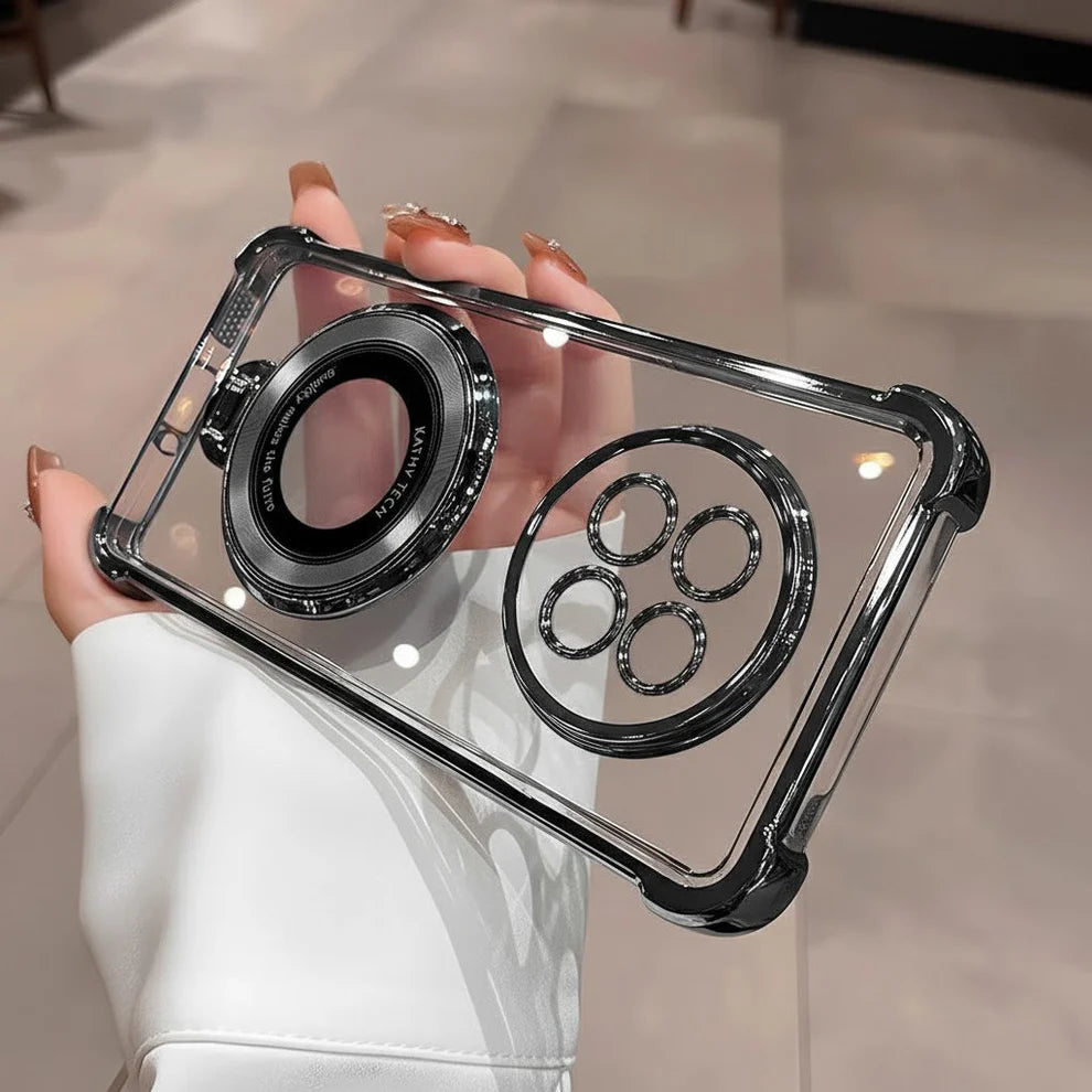 Oppo F31 Pro+ 5G Original Luxury Magnifier Ring Stand Shockproof Airbags Corner Case