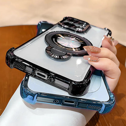 Oppo F31 5G Original Luxury Magnifier Ring Stand Shockproof Airbags Corner Case