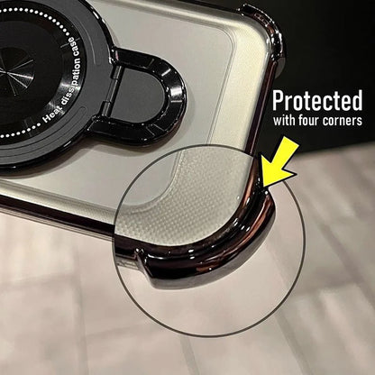 Vivo X200 FE 5G Luxury Four Corner Invincible Bracket Ring Stand Case