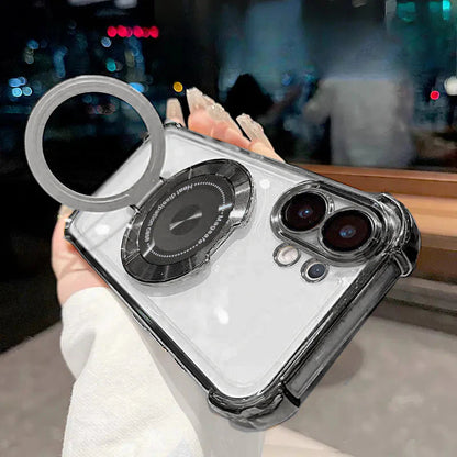 Vivo X200 FE 5G Luxury Four Corner Invincible Bracket Ring Stand Case