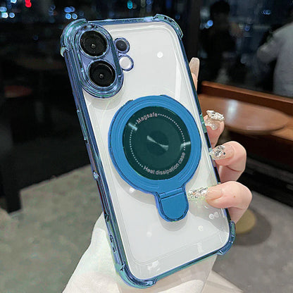 Vivo X200 FE 5G Luxury Four Corner Invincible Bracket Ring Stand Case