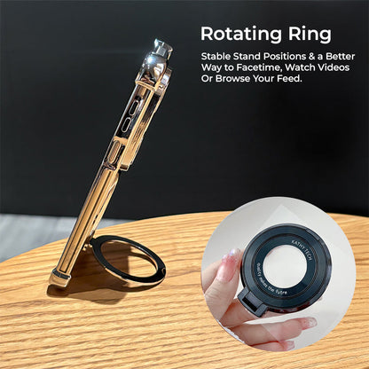 Vivo V70 5G Original Luxury Magnifier Ring Stand Shockproof Airbags Corner Case