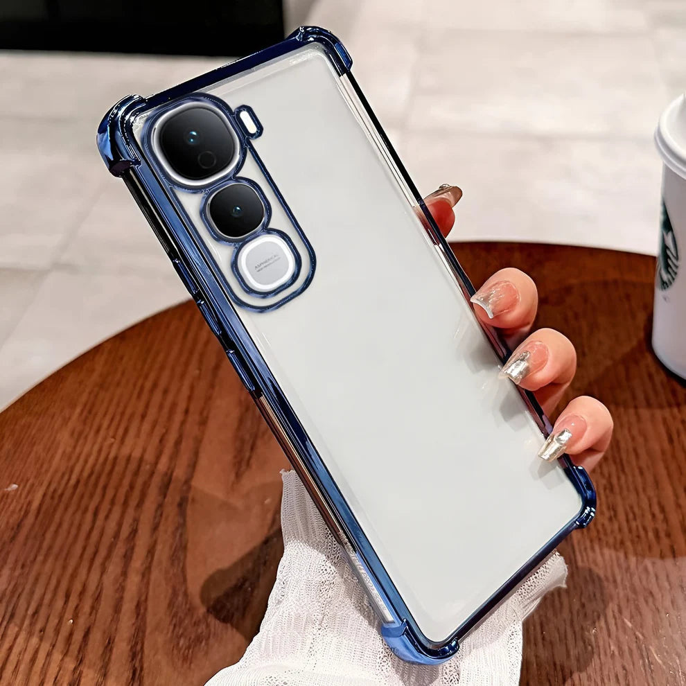 Vivo Y400 Pro 5G Transparent Shockproof Case With Airbag Corners