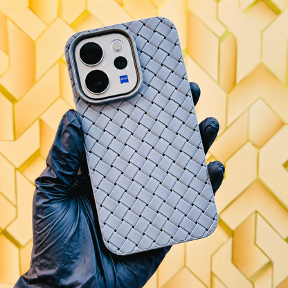 Vivo V70 5G Luxury Weave Breathable Cooling Matte Soft Silicone Grid Case
