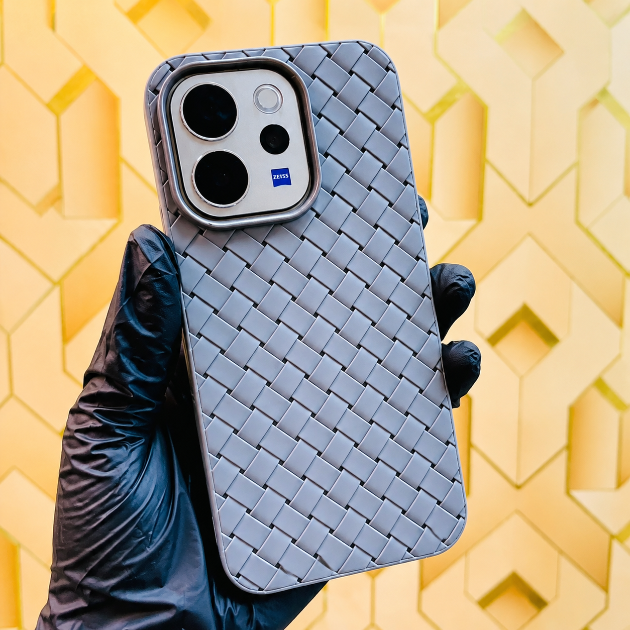 Vivo V70 5G Luxury Weave Breathable Cooling Matte Soft Silicone Grid Case