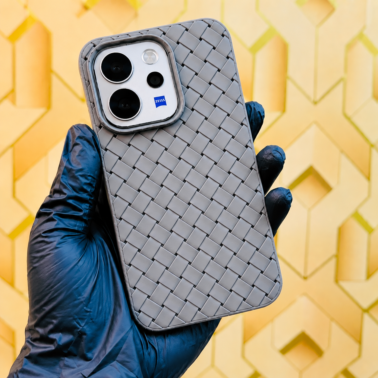 Vivo V70 5G Luxury Weave Breathable Cooling Matte Soft Silicone Grid Case