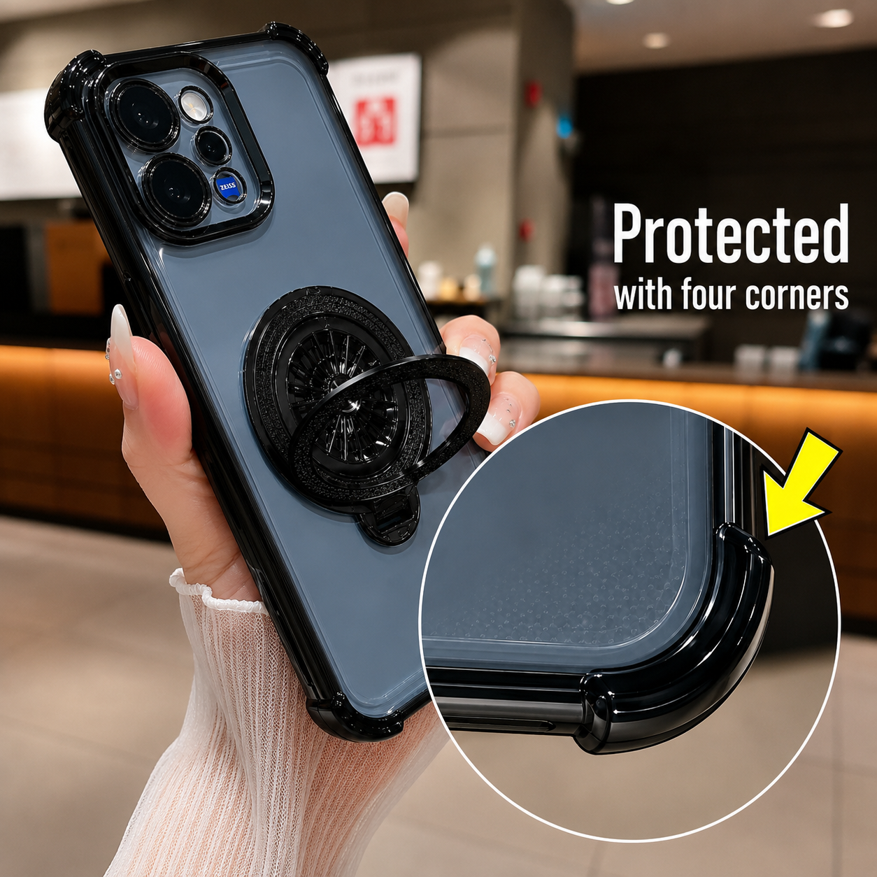 Vivo V70 5G Premium Anti-Drop Stress Buster Rotating Wheel Case