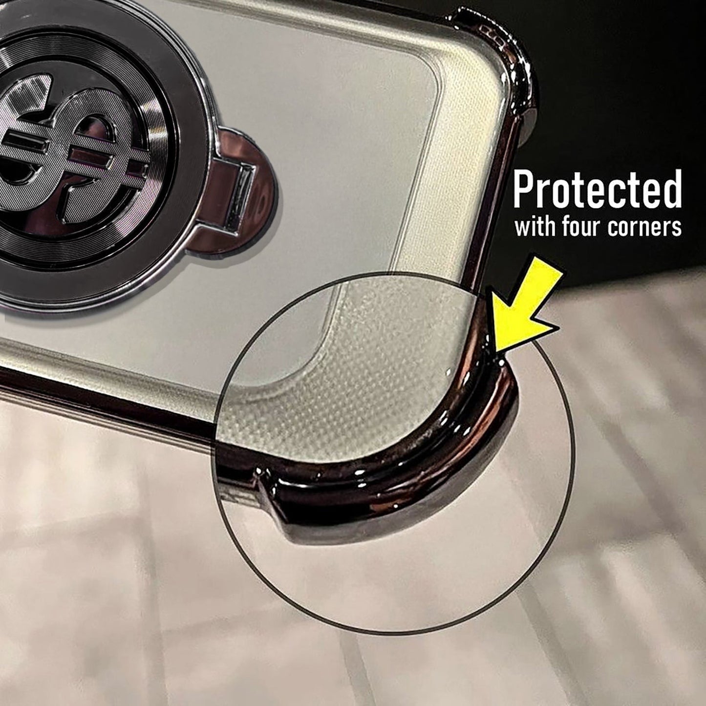 Oppo Reno 15 5G Four Corner Airbags 100% Original Astro Money Magnet Rotating Dollar Case