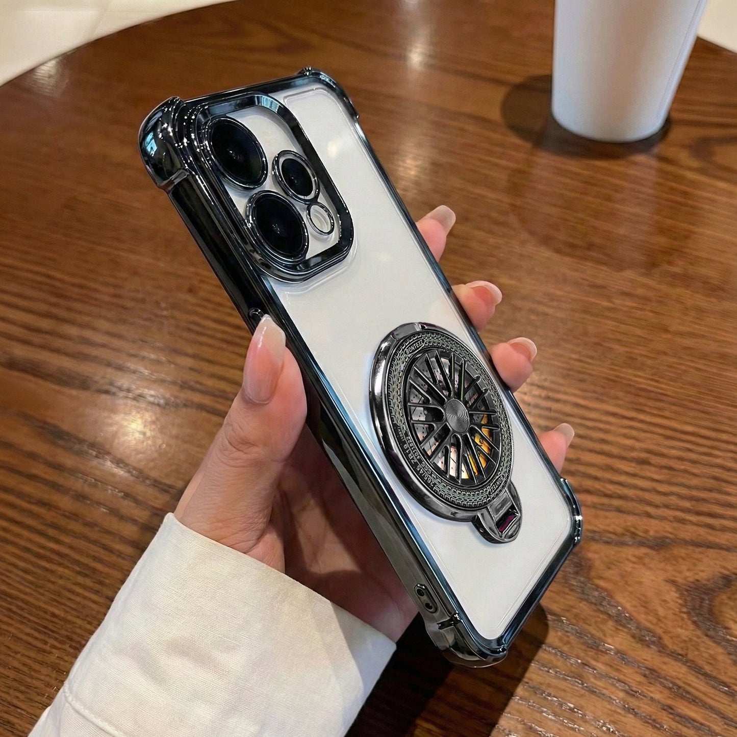 Oppo Reno 15 5G Premium Stress Buster Wheel Rotating Shockproof Airbags Case