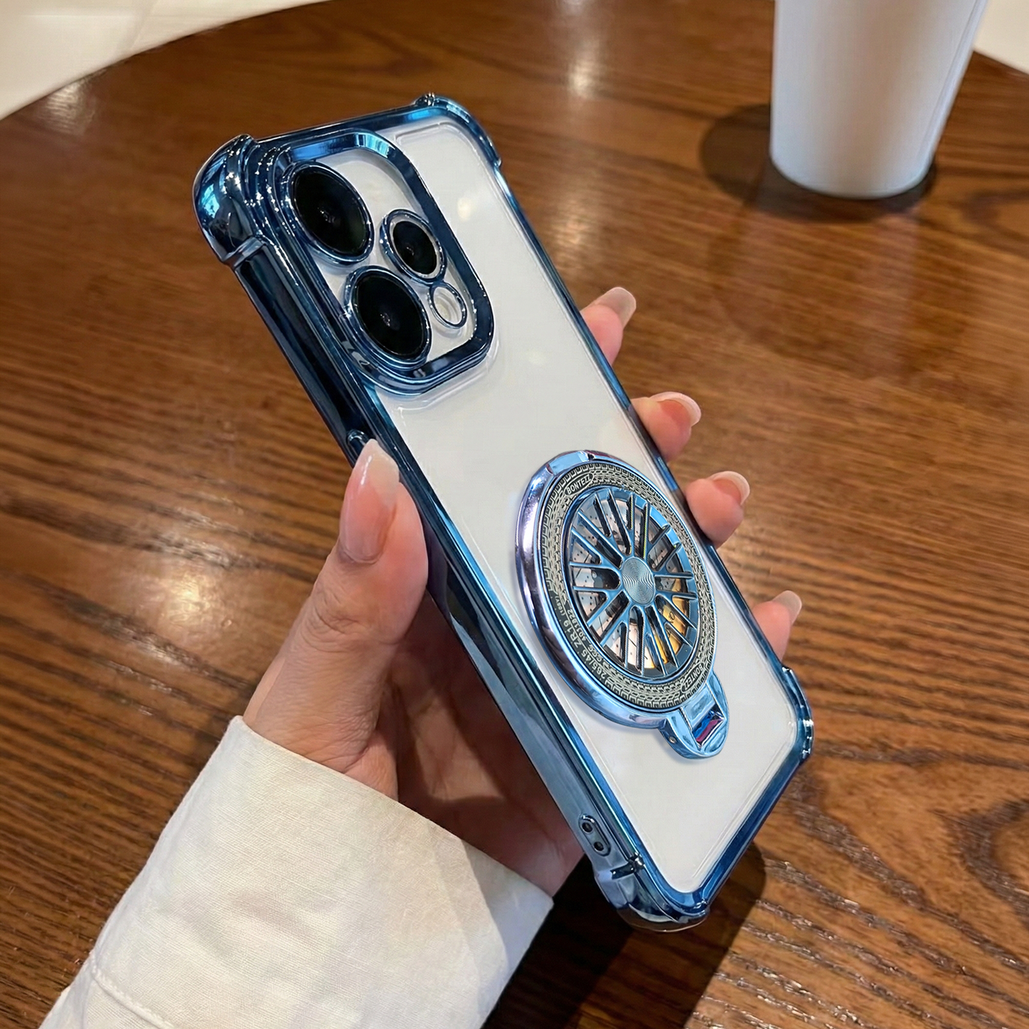 Oppo Reno 15 5G Premium Stress Buster Wheel Rotating Shockproof Airbags Case