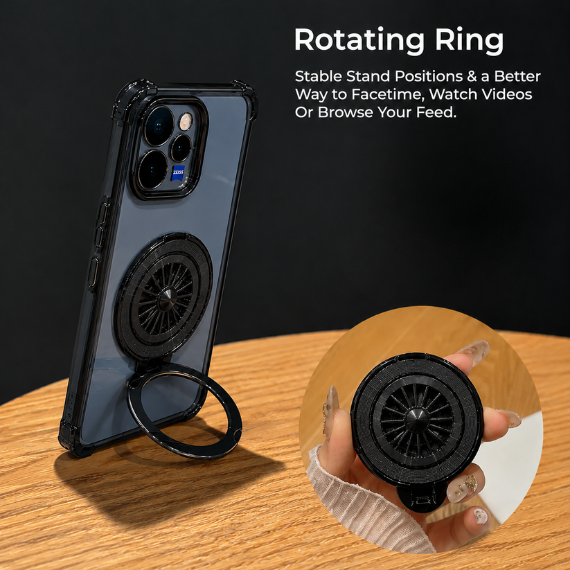 Vivo V70 5G Premium Anti-Drop Stress Buster Rotating Wheel Case