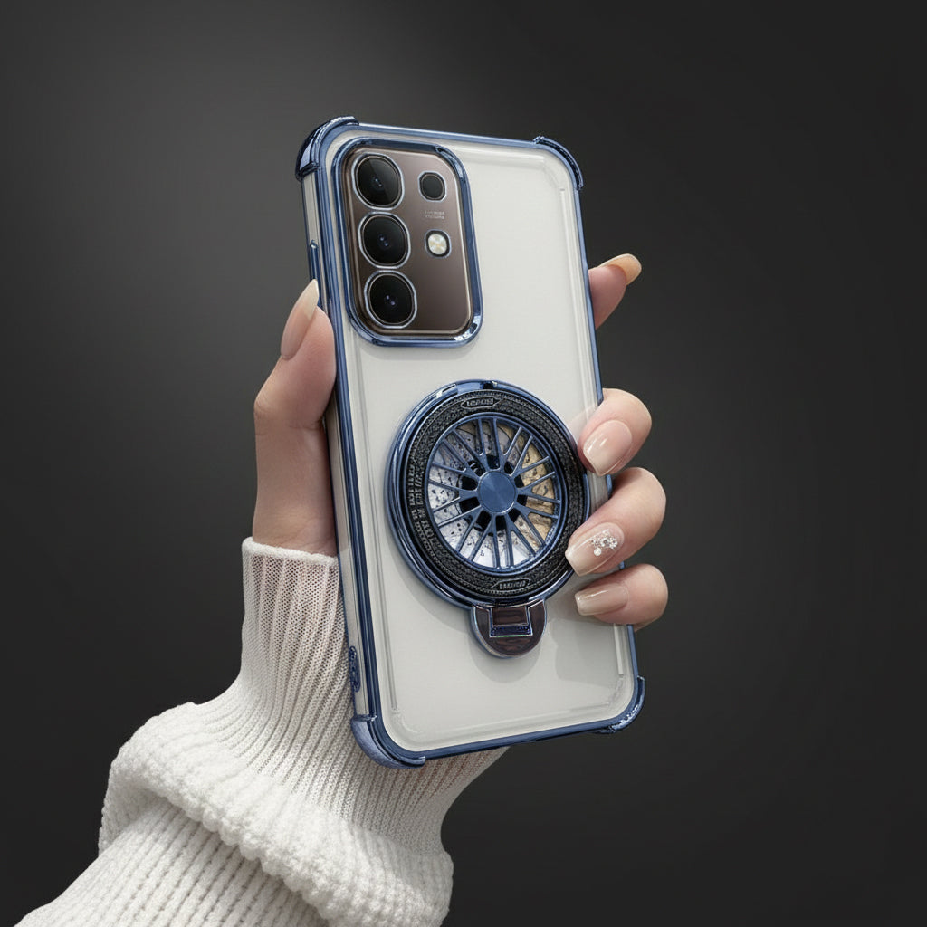 Vivo T4x 5G Premium Stress Buster Wheel Rotating Shockproof Airbags Case